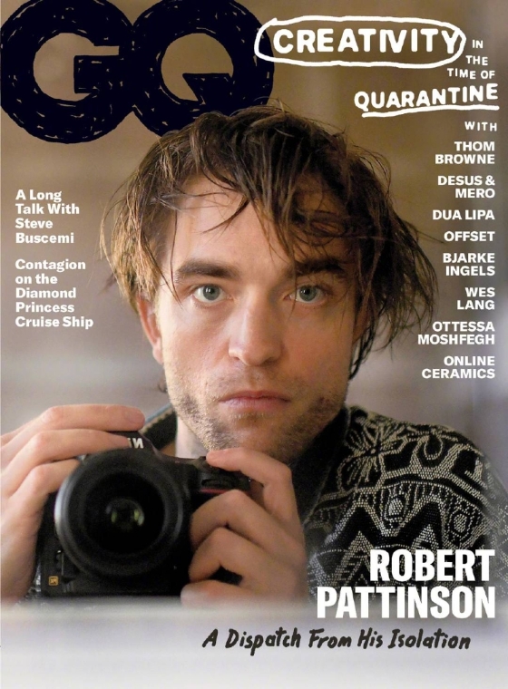 罗拔柏汀森顶着一头乱发和邋遢样登上美国《GQ》杂志封面。