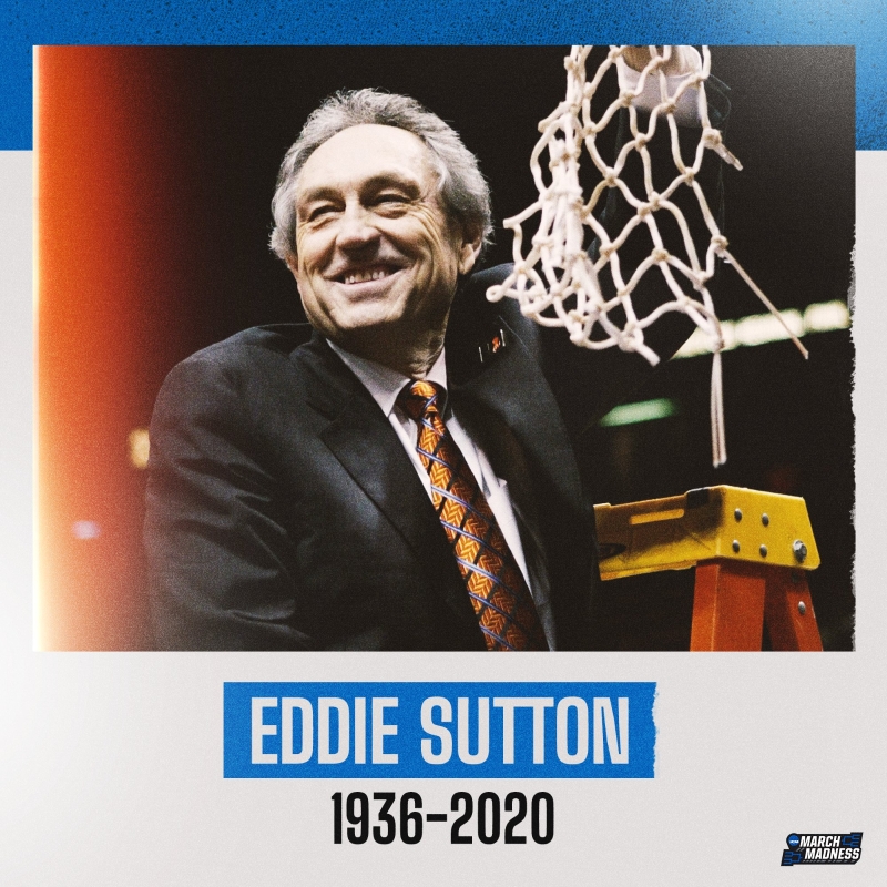 苏顿在美国大学篮坛执教36年的贡献与成就，终于在2020年获得篮球名人堂肯定，可惜他已无缘见证自己入选的荣耀时刻。（照片来源：NCAA官推）