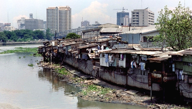 A squatter colony in Manila. AFP