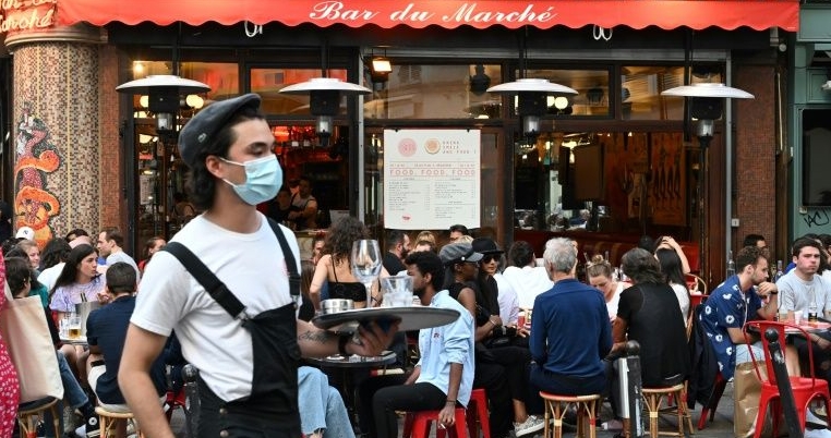 From Monday, cafes and restaurants in Paris can open in full. AFP From Monday, cafes and restaurants in Paris can open in full. AFP