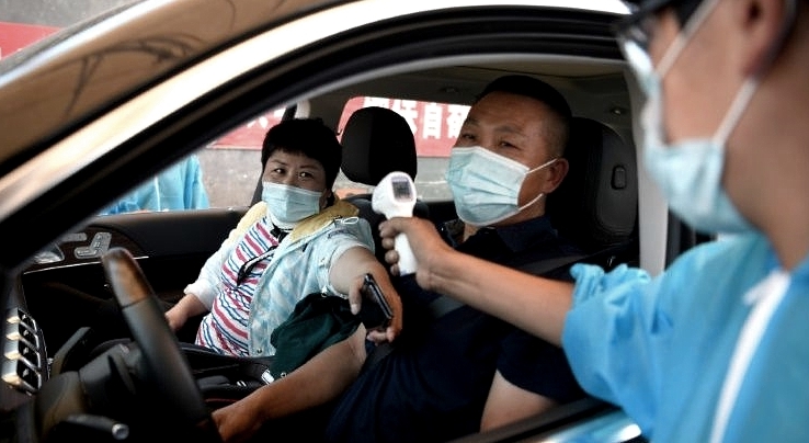 Officials have said they plan to carry out virus tests on 46,000 residents in the area. AFP