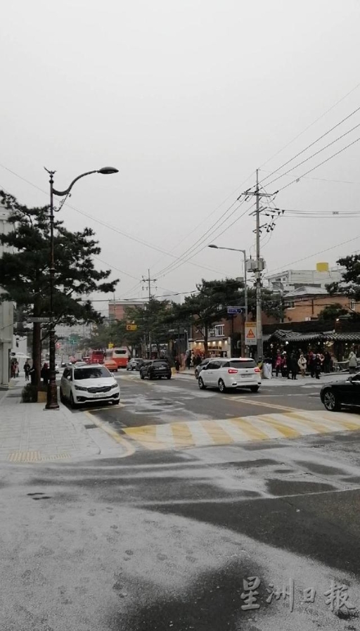 抵达后第二天，首尔下起雪了！