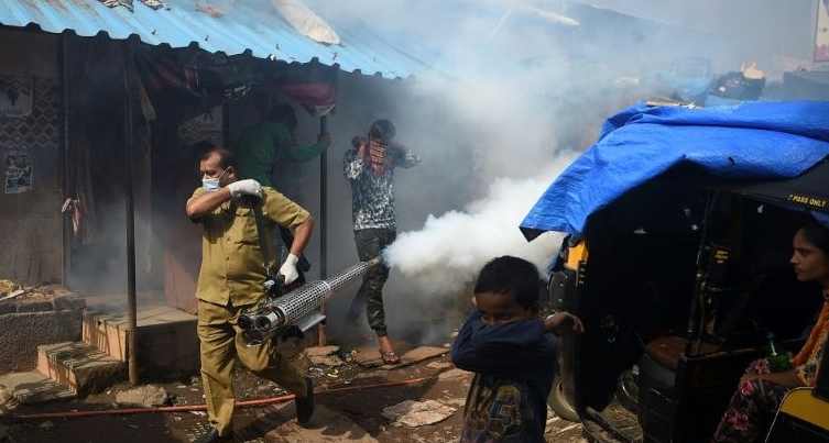 Thousands of public health workers who fumigate neighborhoods to kill disease-carrying mosquitoes had to delay those crucial efforts for two months to focus on sanitation instead. AFP Thousands of public health workers who fumigate neighborhoods to kill disease-carrying mosquitoes had to delay those crucial efforts for two months to focus on sanitation instead. AFP