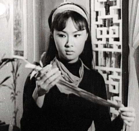 雪妮在粤语片时代凭《女黑侠木兰花》而成为当红打女。