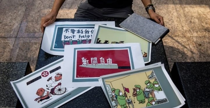 Hong Kong cartoonists say self-censorship is making many government critics pull their punches. AFP