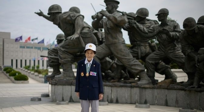 Park Ok-sun volunteered as a military nurse in the Korean War aged only 16, and says it still 'breaks her heart' to think about the soldiers she treated. AFP