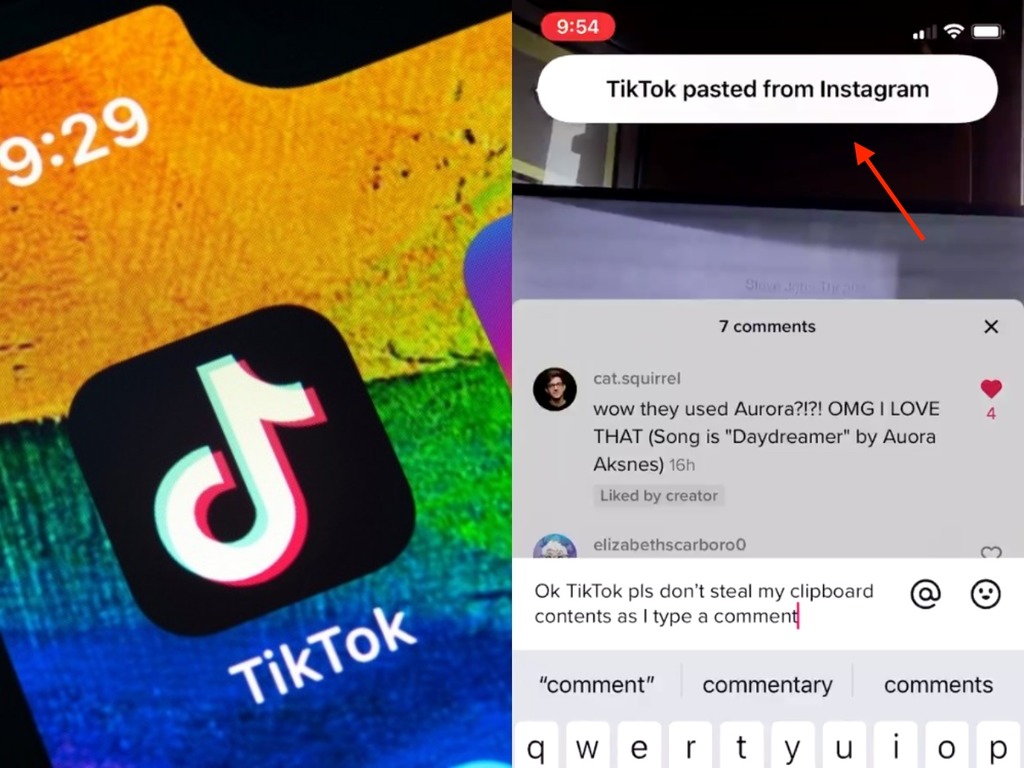 Emojipedia 创办人布尔格试用 iOS 14 beta时发现，抖音 TikTok app 会经常监视剪贴簿，大概每输入1至3个文字，就会有相关通知视窗弹出。（互联网照片）