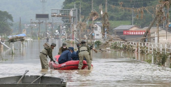 Rescue workers are scrambling to get to isolated communities. AFP