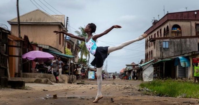 The Leap of Dance Academy aims to bring ballet to underprivileged children in Nigeria. AFP