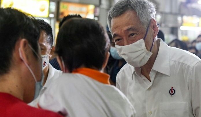 Lee Hsien Loong has sought to project his party as a force for stability that can guide Singapore through tough times. AFP