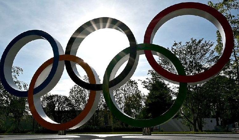 The Olympic rings pictured near the Olympic Stadium in Tokyo. AFP The Olympic rings pictured near the Olympic Stadium in Tokyo. AFP