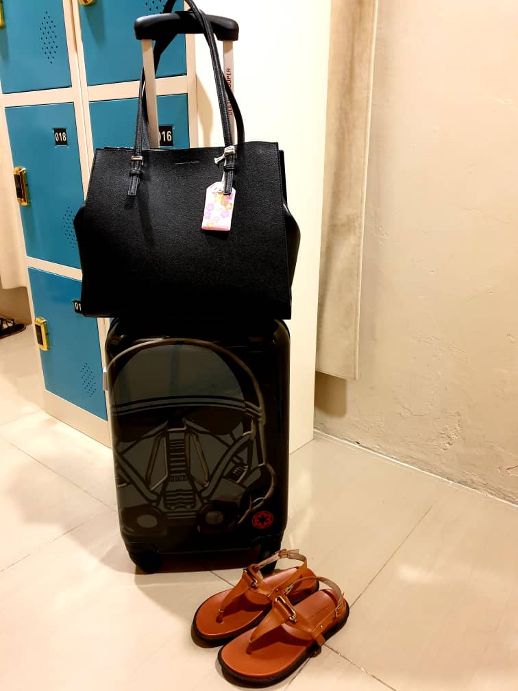 行管令前一天，梁嘉茵飞奔返回新山的住家，收拾了半小时，便拖著行李箱和一个手提袋回到新加坡。

