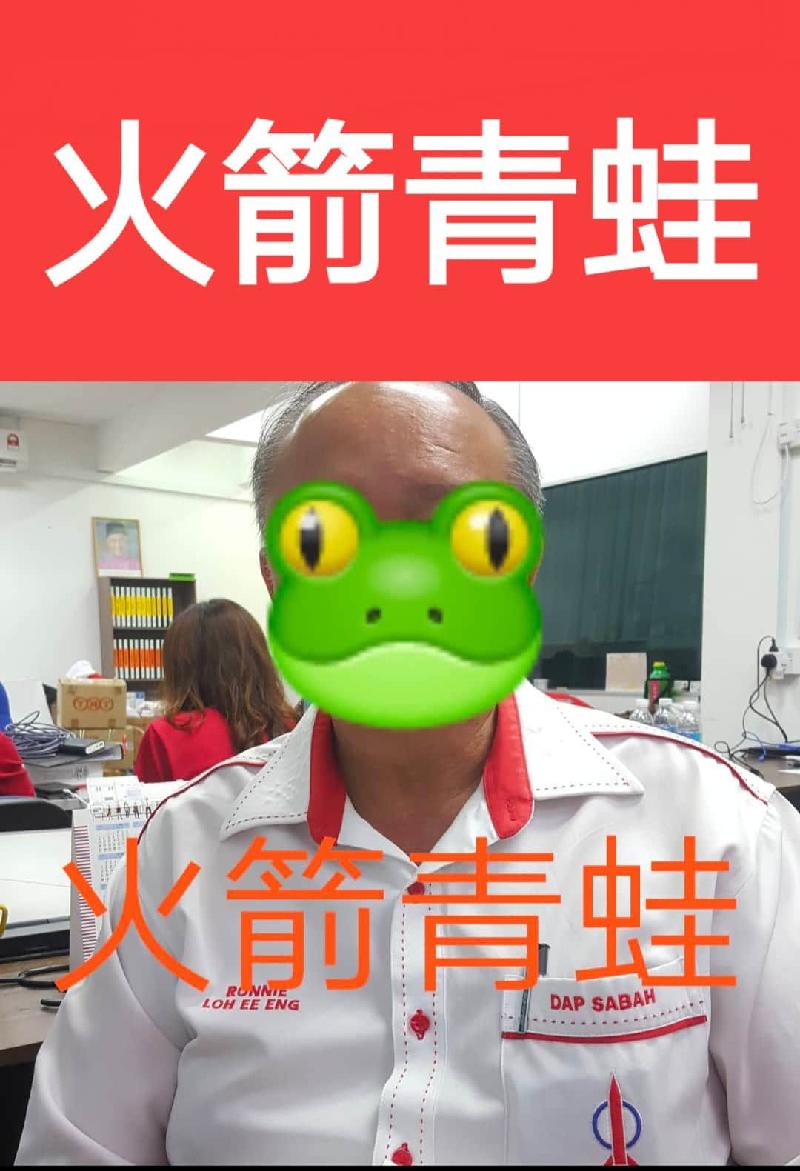 骆意荣支持慕沙遭网民讥为青蛙。
