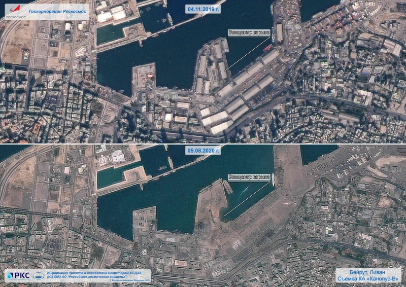 贝鲁特大爆炸令现场附近大量建筑物被夷为平地。上图摄于去年11月4日，下图摄于爆炸后的今年8月5日。（法新社照片）