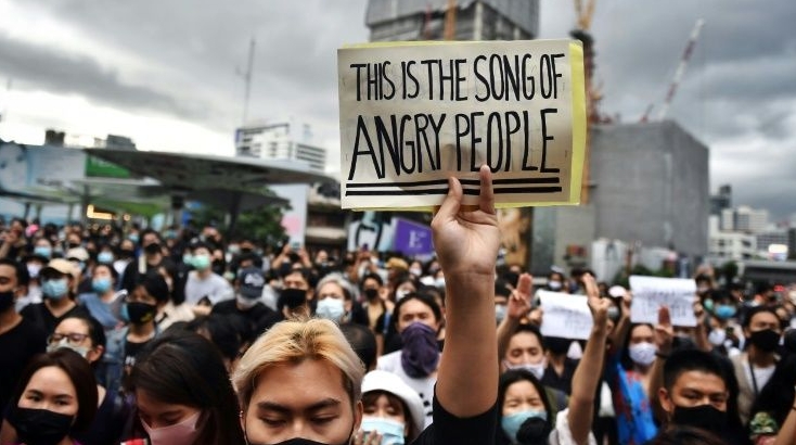 The biggest of the protests so far have seen about 4,000 people take to the streets. AFP