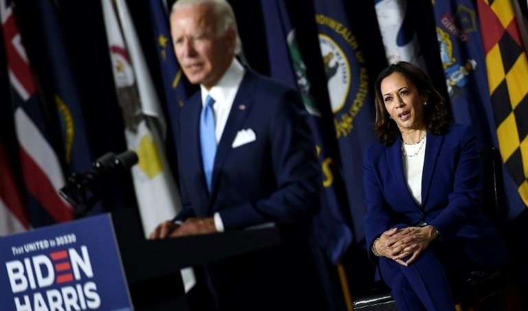 Harris must find a delicate balance between appearing capable, competent and engaging, while not outshining Biden. AFP
