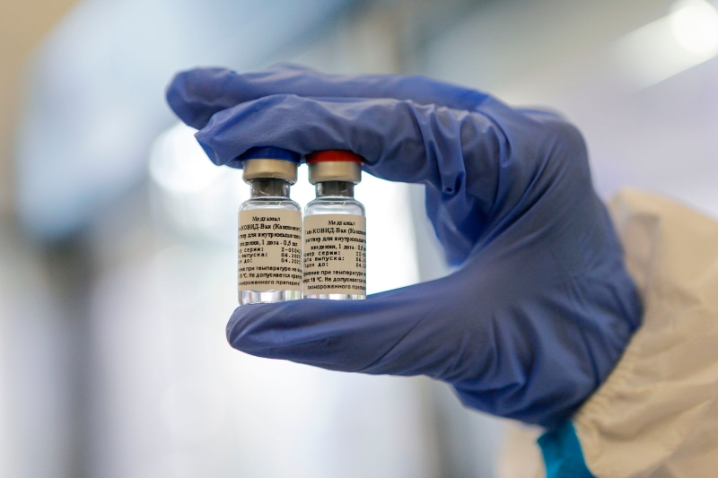 俄罗斯卫长周五表示会尽可能在下周一前，公布全球首只注册的2019冠状病毒病疫苗临床研究数据，回应国际对疫苗的质疑。（法新社照片）