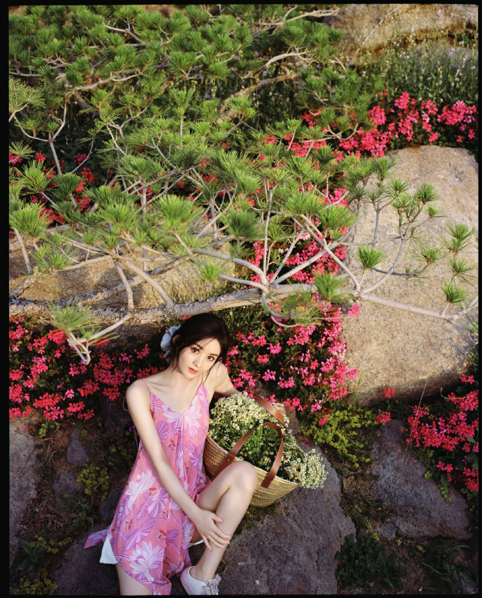 赵丽颖工作室在七夕发放她的浪漫田园写真。