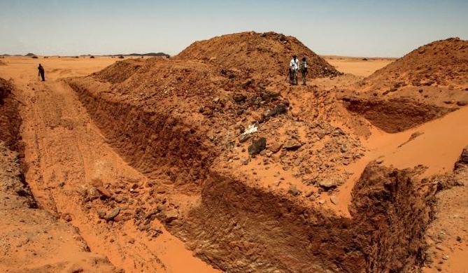 Treasure hunters looking for gold in Sudan have destroyed ancient sites using diggers. AFP