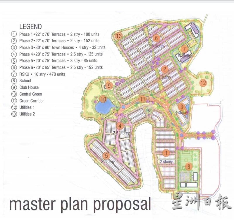 根据发展商的发展蓝图计划书，可见将在高尔夫球场兴建1000个单位的房屋计划。