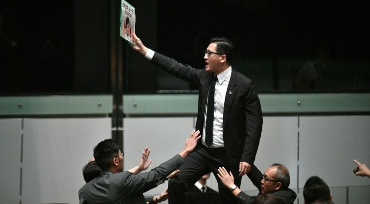 Pro-democracy lawmaker Lam Cheuk-ting was detained in a raid early Wednesday morning. AFP