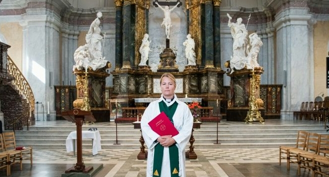 Sandra Signarsdotter says sexism remains in the Church in Sweden. AFP