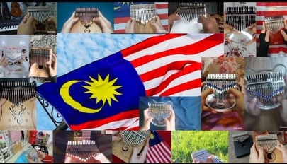 网民在Instagram号召同好用拇指琴表演爱国歌曲“Sejahtera Malaysia”。