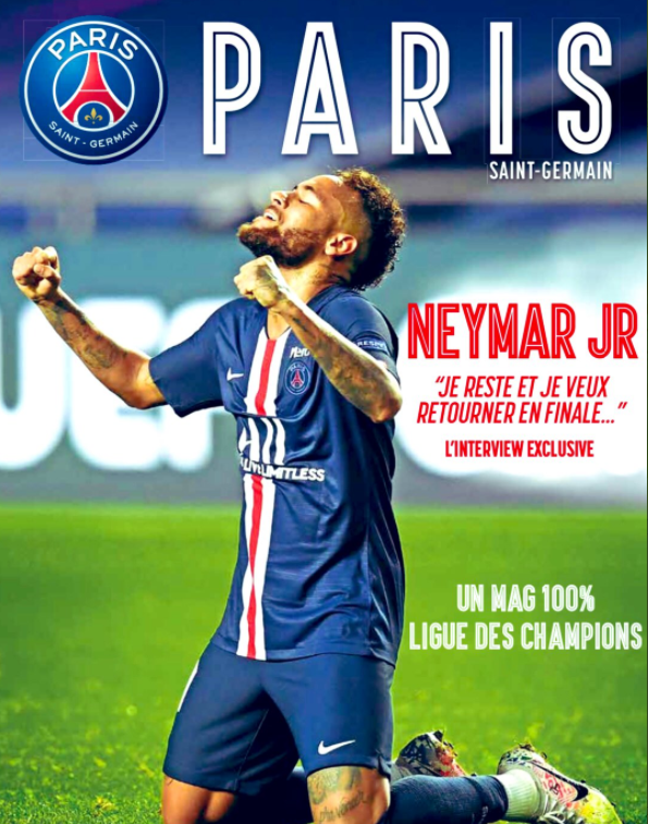 内马尔在接受法国杂志采访时表示，自己将继续留在大巴黎，而新赛季目标就是夺得欧冠杯。（网络照）