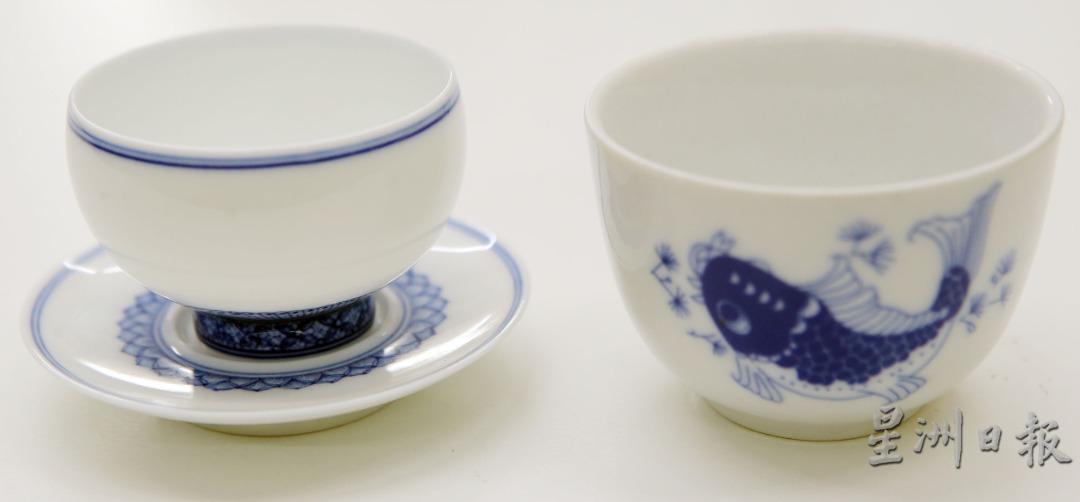 茶杯生产区分量产（右）及手工（左）制作，缺乏鉴赏能力的大众难以辨别差异。