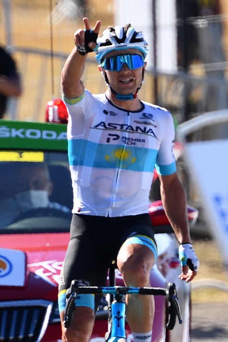 
阿斯塔纳车队的卢岑科（图）在没有遭遇挑战下赢得第6赛段冠军，这是他生涯第一次在环法赛段称王。（法新社照片）
