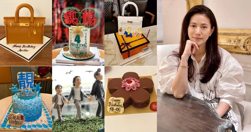 袁咏仪今年生日，收到不少朋友赠送的蛋糕。