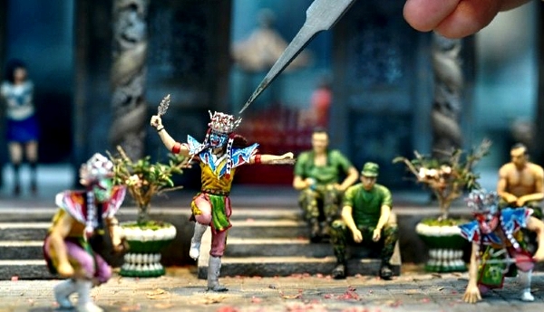 A miniature work by Chen Shih-jen at FM Dioramas in Taoyuan. AFP