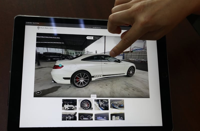 民众可透过TANYA-JE汽车广告平台的扩增实境技术，360度全方位浏览汽车的实体情况。