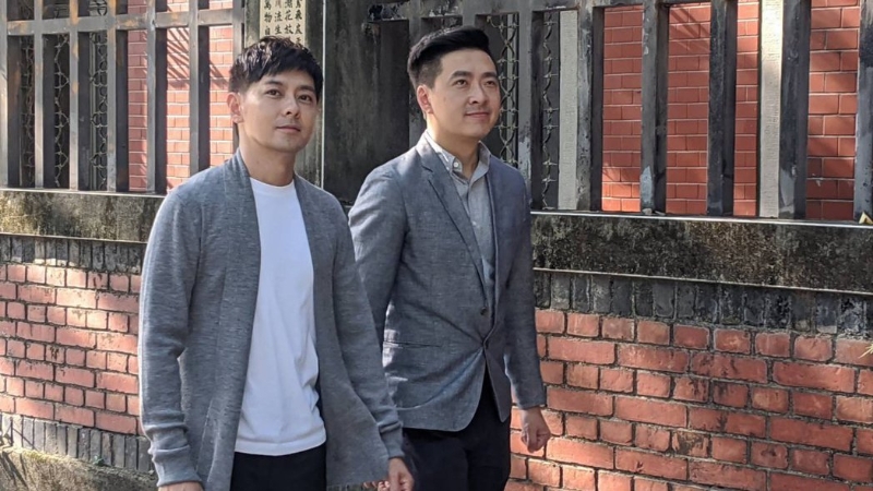 林志颖和弟弟林志鑫（右）一起携手经营璞亿建设。