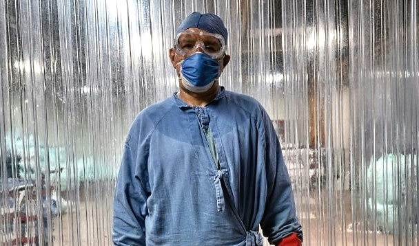 Rodolfo Diaz is one of Mexico's many hospital cleaners risking their lives to battle the coronavirus, often with little recognition. AFP