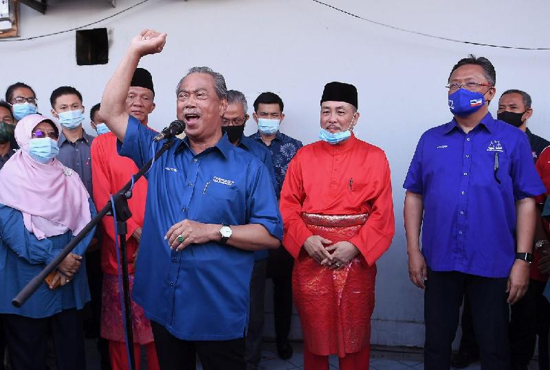 沙巴州选中，国盟、国阵及友好政党组成的“沙巴人民联盟”（Gabungan Rakyat Sabah）。photo credit by theStar/ANN
