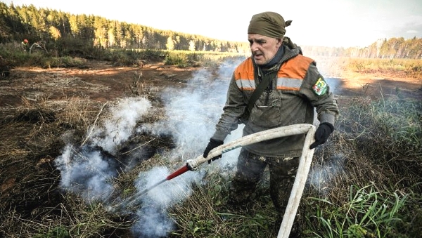 Water-resistant, underground peatland blazes in Russia's Arctic circle are 