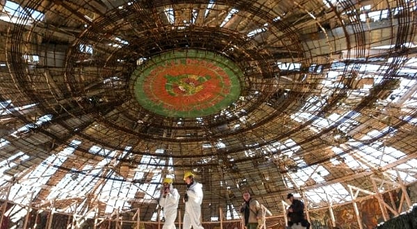 The monument has fallen into disrepair since the fall of communism. AFP