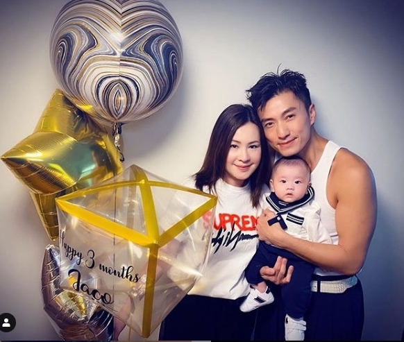 陈山聪日前趁中秋佳节与太太和满3个月大的儿子陈霆轩一起庆祝。