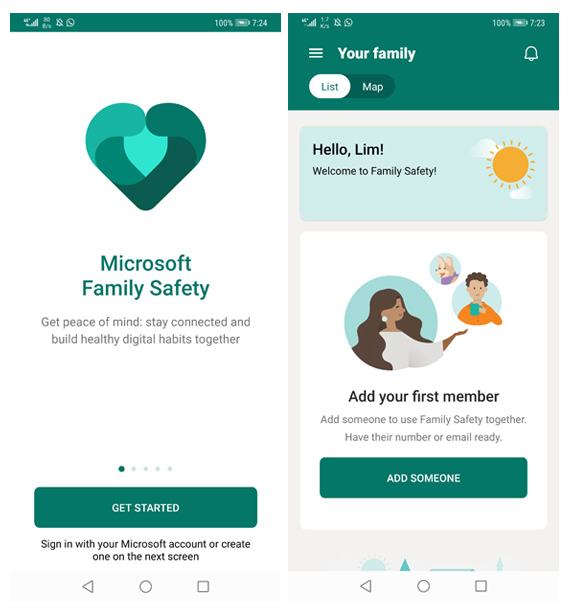 “Microsoft Family Safety”可允许父母追踪孩子们在Windows、Android应用和Xbox游戏所花费的时间，查看孩子是否有过度沉迷于游戏或手机。