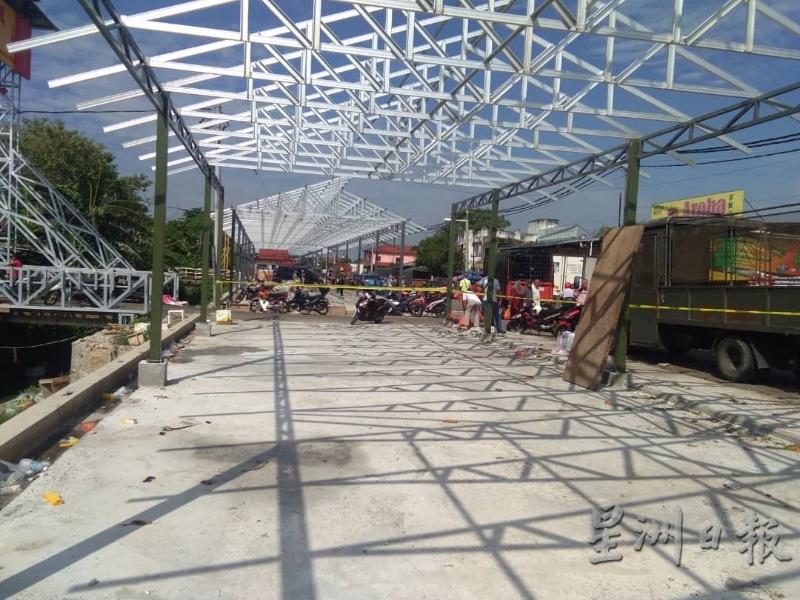 班达马兰巴板路早市第二阶段提升工作，与第一阶段的大同小异，只是范围不一样，包括重铺道路、加盖遮阳棚及调整档口摊位设施。