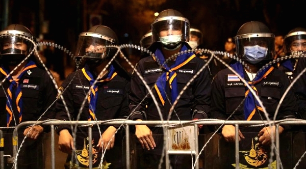 Protesters are demanding Premier Prayut Chan-O-Cha's stand down. AFP