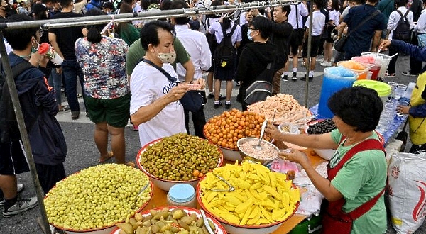 Thailand's anti-government gatherings also have a food festival vibe. AFP