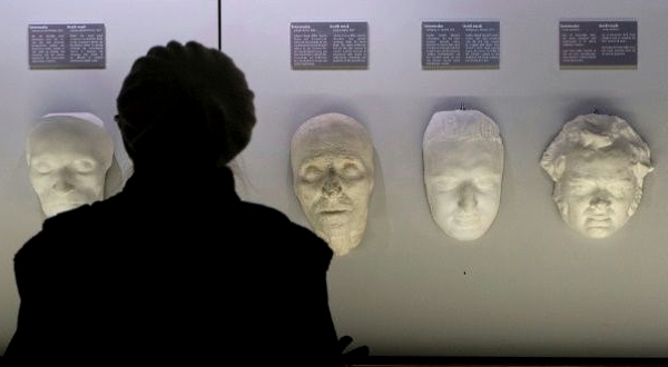 A visitor looks at death masks of (from left) Ludwig Van Beethoven, Joseph Hayden, Wolfgang Amadeus Mozar and Franz Schubert at the Funeral Museum in Vienna. AFP A visitor looks at death masks of (from left) Ludwig Van Beethoven, Joseph Hayden, Wolfgang Amadeus Mozar and Franz Schubert at the Funeral Museum in Vienna. AFP