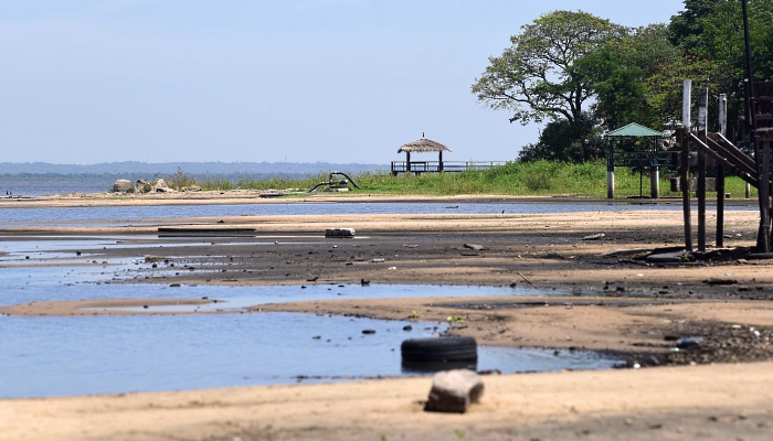 View of the dried banks of Lake Ypacarai in San Bernardino, Paraguay. Water levels of Lake Ypacarai are on their historical lows due to the severe drought affecting the country. AFP View of the dried banks of Lake Ypacarai in San Bernardino, Paraguay. Water levels of Lake Ypacarai are on their historical lows due to the severe drought affecting the country. AFP