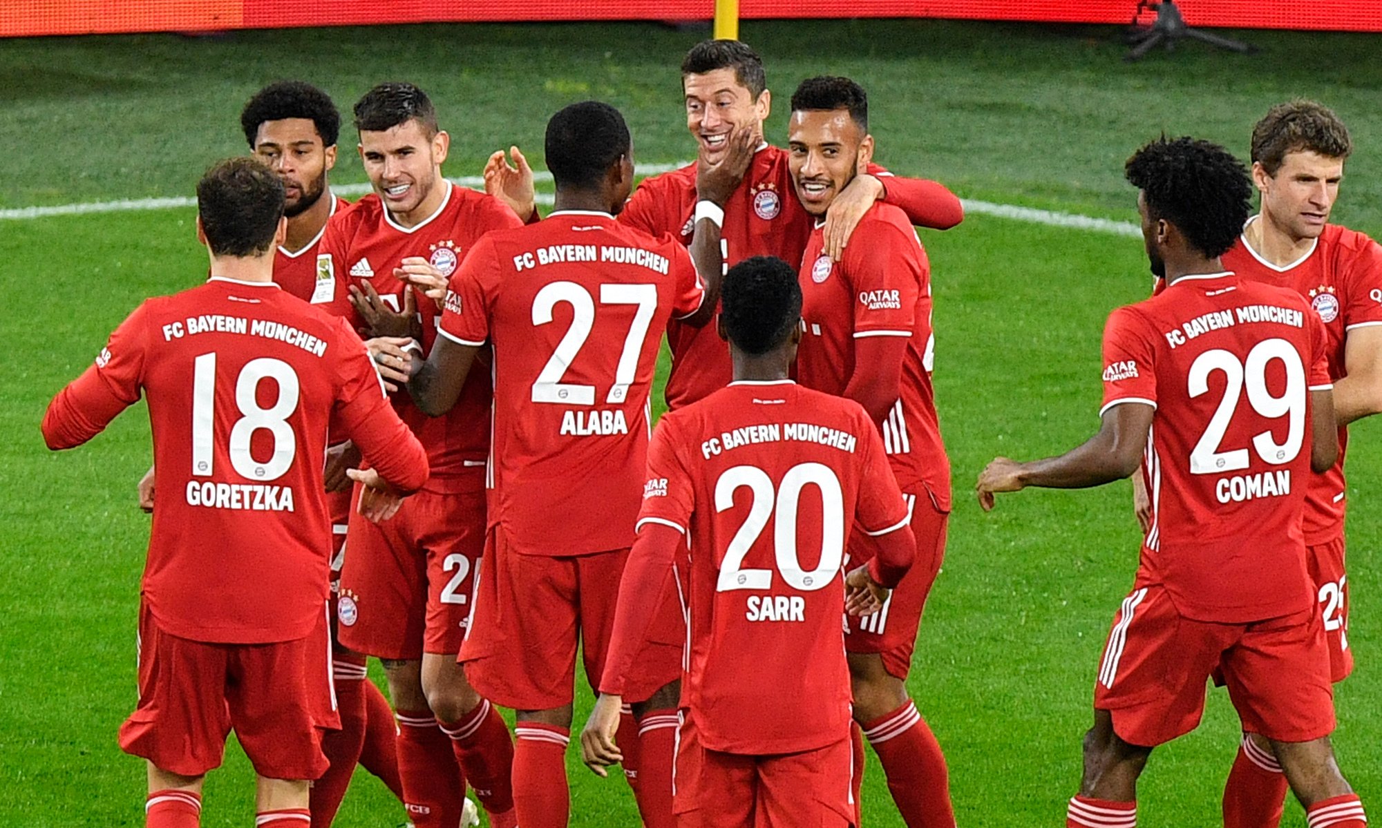 拜仁慕尼黑在本轮以3比2击败多特蒙德后，在双方于联赛近4次对决中收获全胜。（美联社照片）

