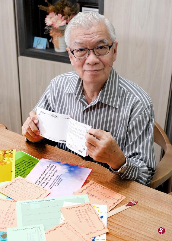 林仁耀六年来三次患癌，如今仍面临前列腺癌，但他保持乐观心态，依旧在监狱学校担任义工老师教囚犯华文。（曾坤顺摄）