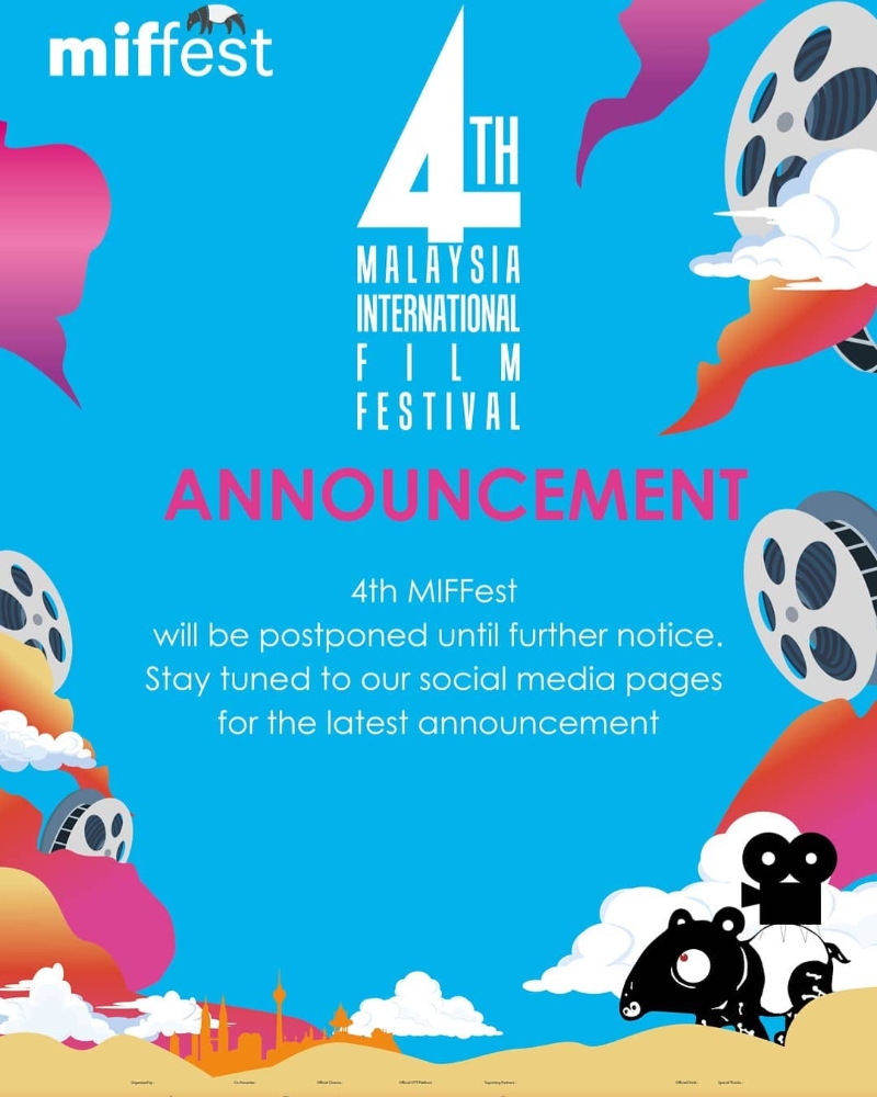 《第4届马来西亚国际电影节》原订将于12月5日开幕，却因CMCO延长到12月6日的情况下，MIFFest发出展期文告遗憾宣布，电影节将延迟至明年举行。

