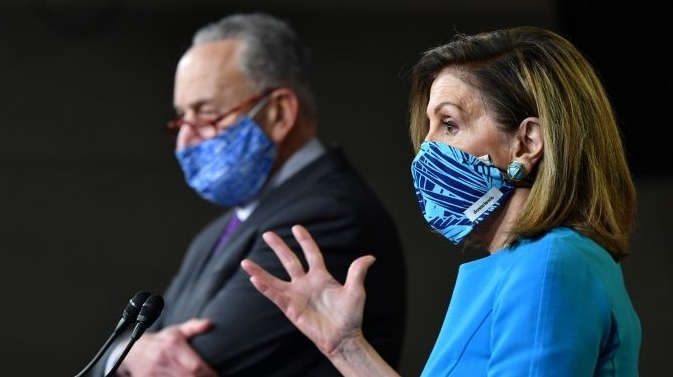 House Speaker Nancy Pelosi and Senate Minority Leader Chuck Schumer blasted Republicans for challenging Joe Biden's election victory. House Speaker Nancy Pelosi and Senate Minority Leader Chuck Schumer blasted Republicans for challenging Joe Biden's election victory.
