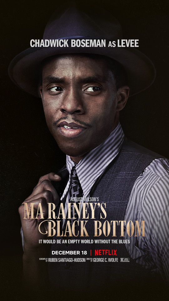 Netflix已为查德维克博斯曼主演的《Ma Rainey's Black Bottom》报名奥斯卡男主角奖。